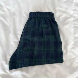 Plaid Green and Blue Sleep Shorts